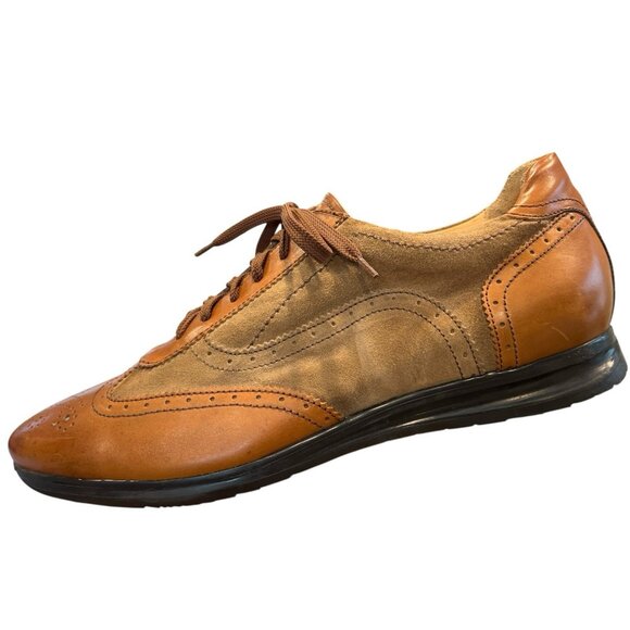 J Peterman Brown Suede Leather Brogue Wingtip Oxford Shoes Mens Size 13 M Dress main image 12